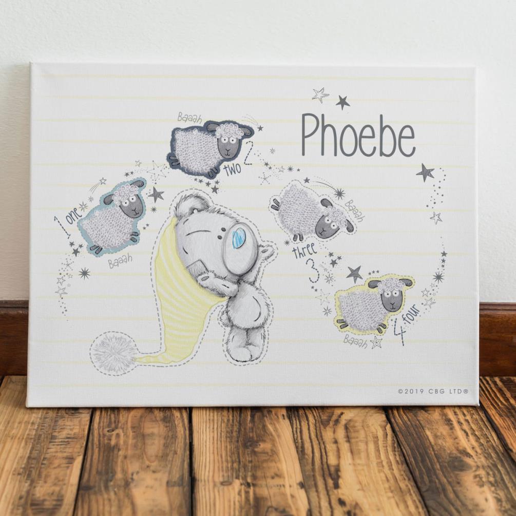 Personalised Tiny Tatty Teddy Counting Sheep Canvas Extra Image 1